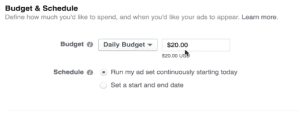 Screen Shot: Budget