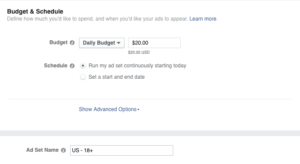 screenshot for how to create an Instagram ad with a budget