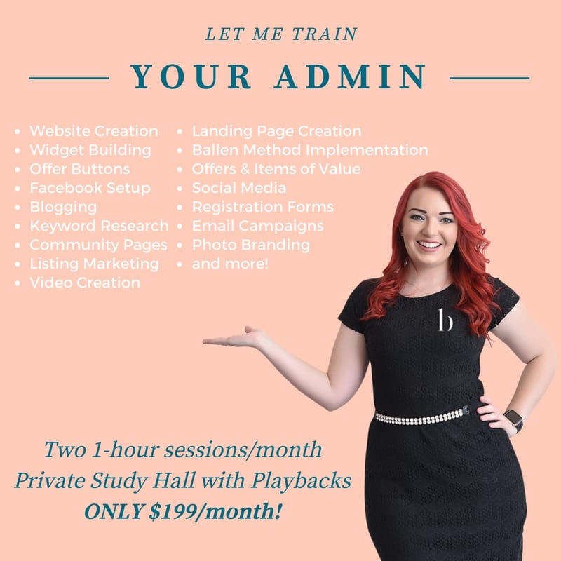 Admin training for real estate lead generation with keywords.