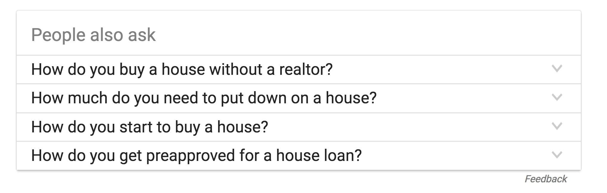 People Also Ask Box on Google offers up other suggestions based on what people have really asked