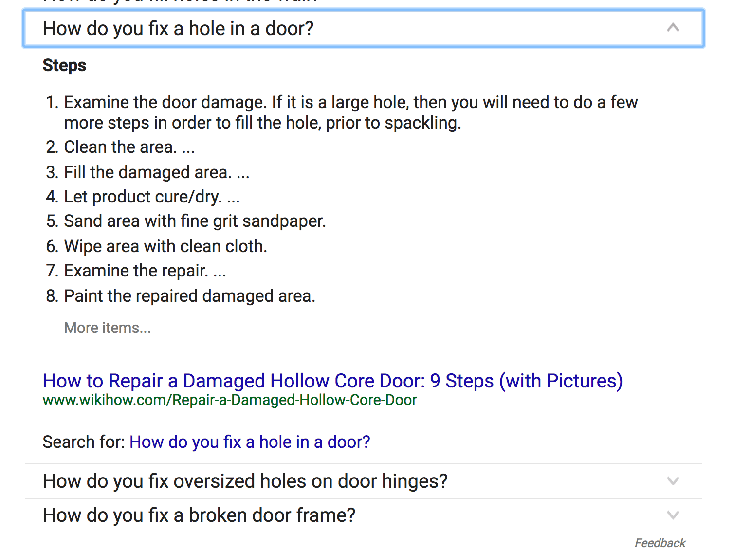 Set of Questions on Google that people also ask