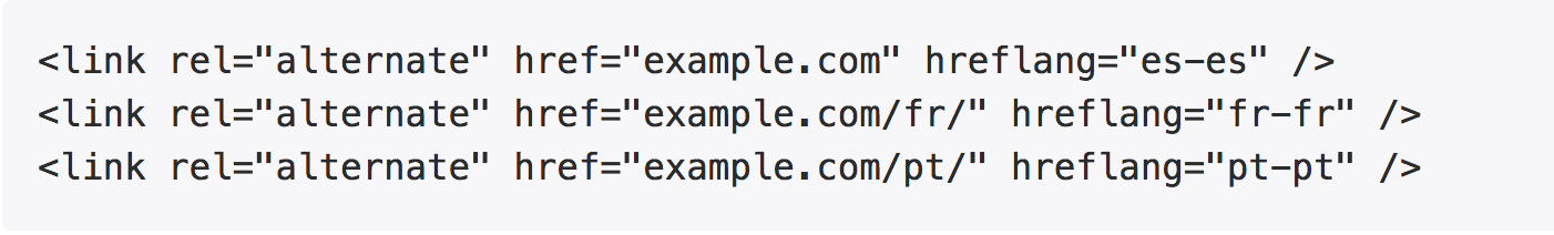 several domains are showing with the rel=hreflang applied