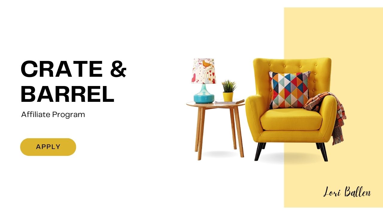 Crate & Barrel, high-end furniture, and home decor brand, has an affiliate program within the Viglink / Sovrn affiliate network. Your commission will depend on the approved domain, and will likely be less than 3%.
