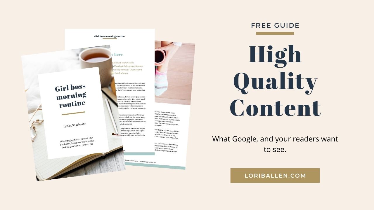 In this article, you'll learn a better way to understand and create high-quality content.