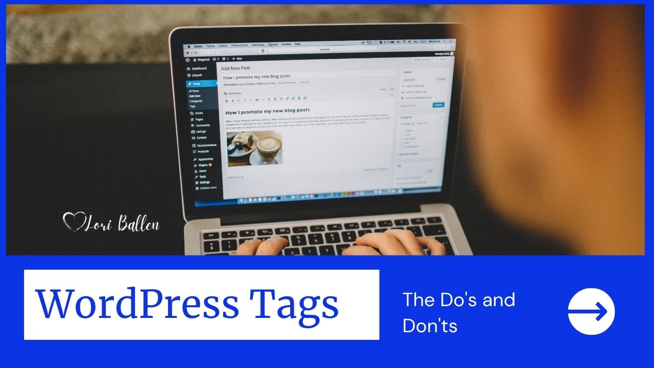 WordPress ags will organize your blog posts into groups. Rather than browsing through all of your blog posts, visitors can click specific tags.