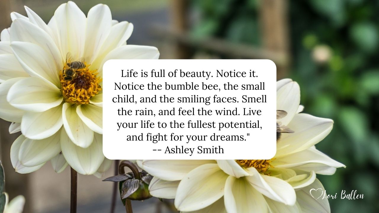bees, flowers, quotes to make you feel better
