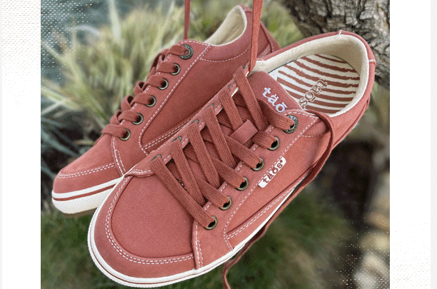 Taos pink tennis shoes are back in stock