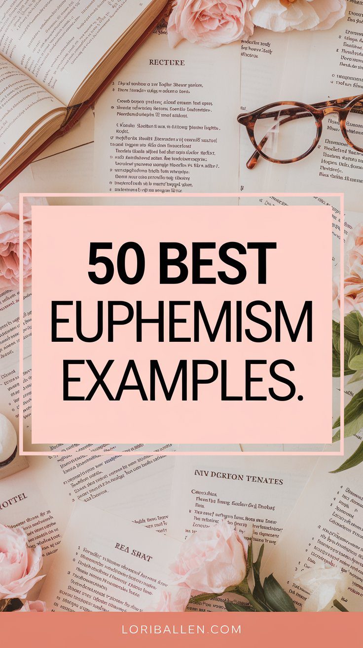 We often use euphemisms as a nicer way to say something that otherwise may sound harsh or inappropriate. Let's look at some examples of the most common euphemisms examples.