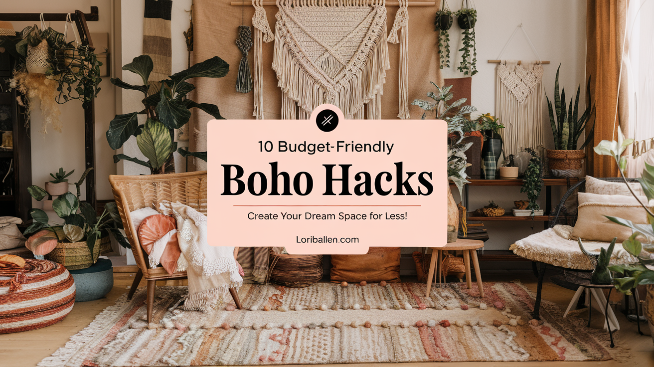 Transform your space into a boho haven without breaking the bank! Discover 10 creative and affordable ways to bring that eclectic, relaxed vibe into your home. From thrift store treasures to DIY projects, these tips will help you achieve the perfect boho look on a budget. Save this pin for your next room makeover!