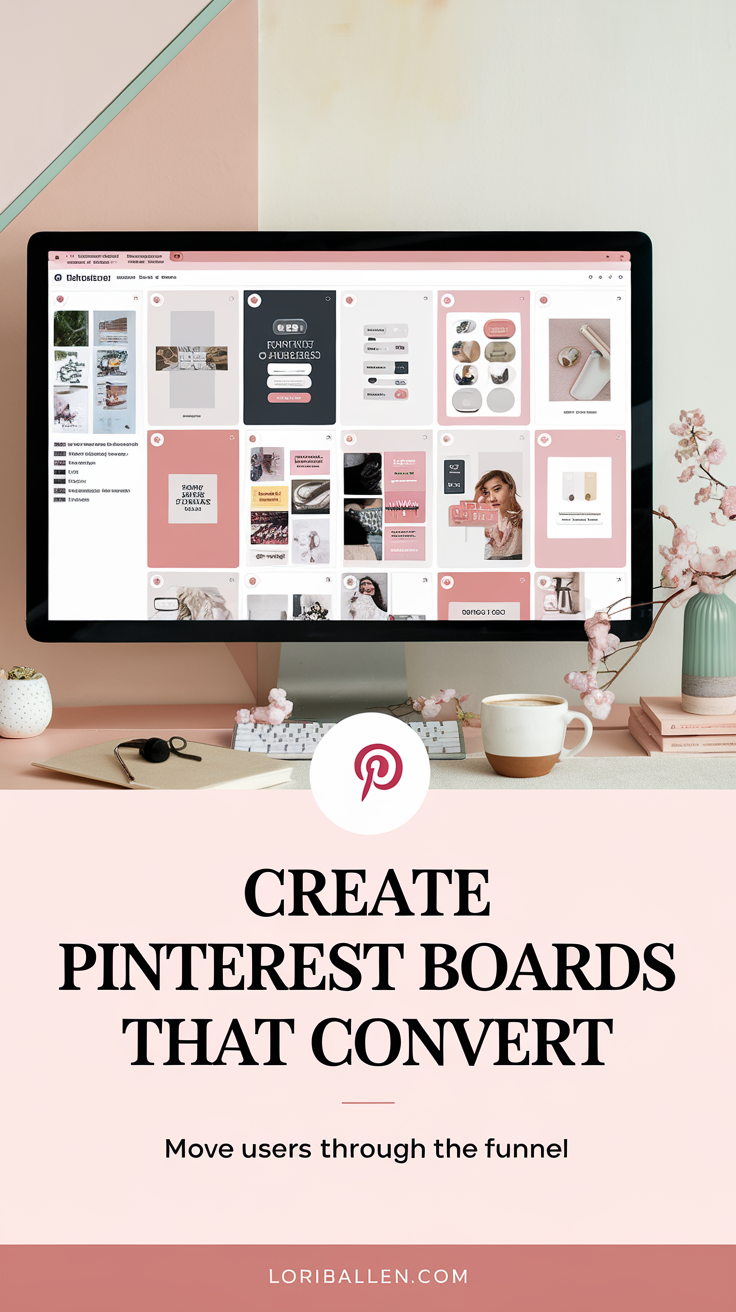High-converting Pinterest boards strategy to move users through the sales funnel.
