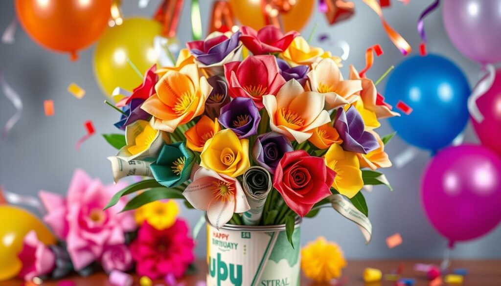 occasions to give money flower bouquet