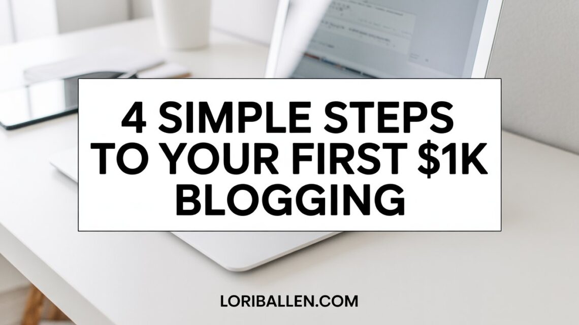 The 4 Steps To Your First $1000 Blogging