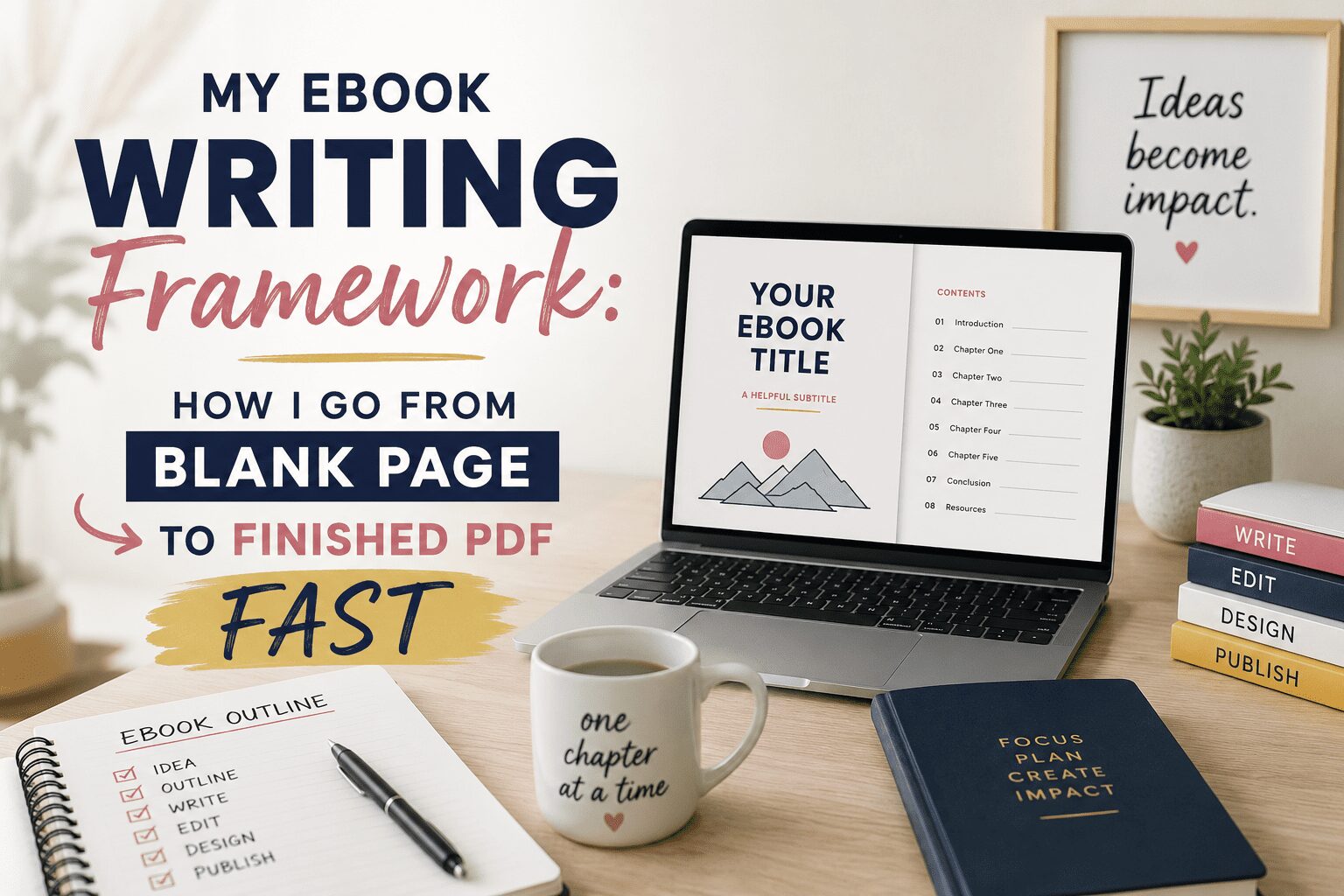 My Ebook Writing Framework: How I Go From Blank Page to Finished PDF Fast