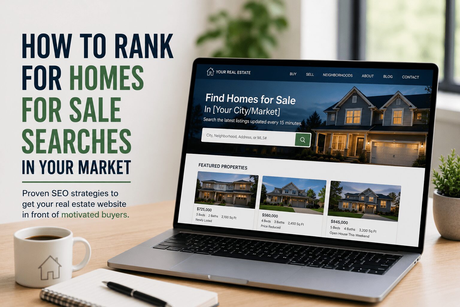 How to Rank for Homes for Sale Searches in Your Market