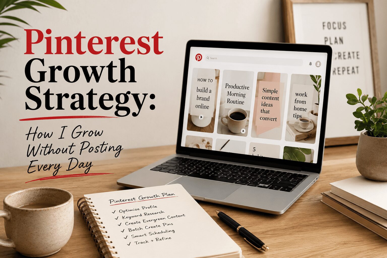 Pinterest Growth Strategy: How I Grow Without Posting Every Day