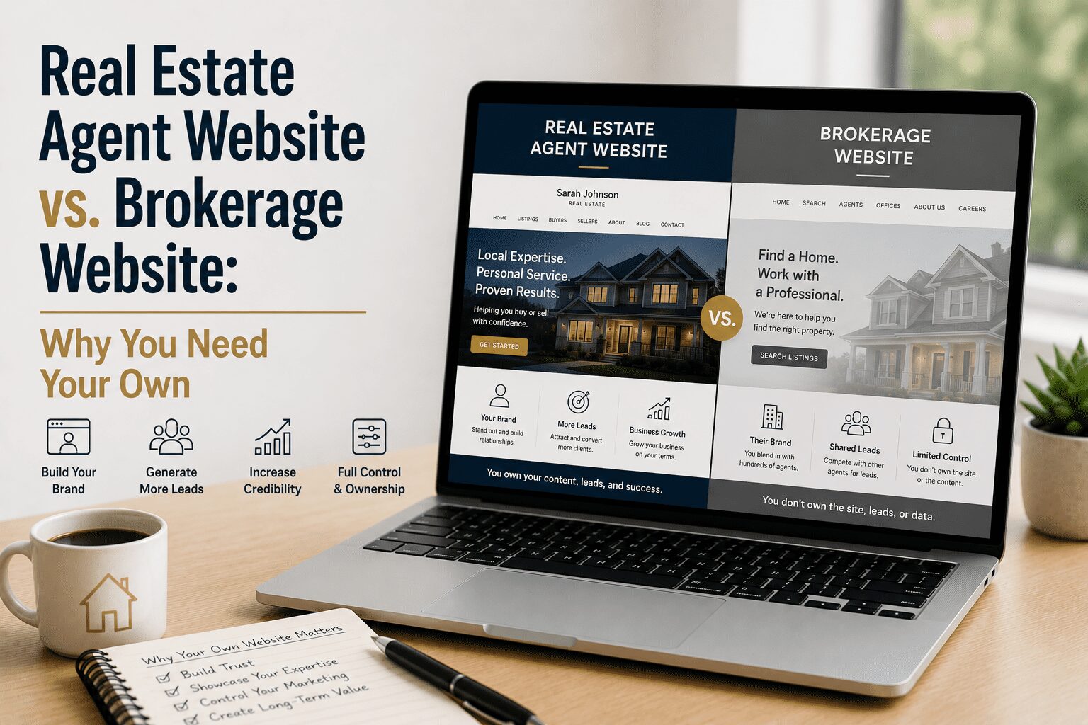 Real Estate Agent Website vs. Brokerage Website: Why You Need Your Own