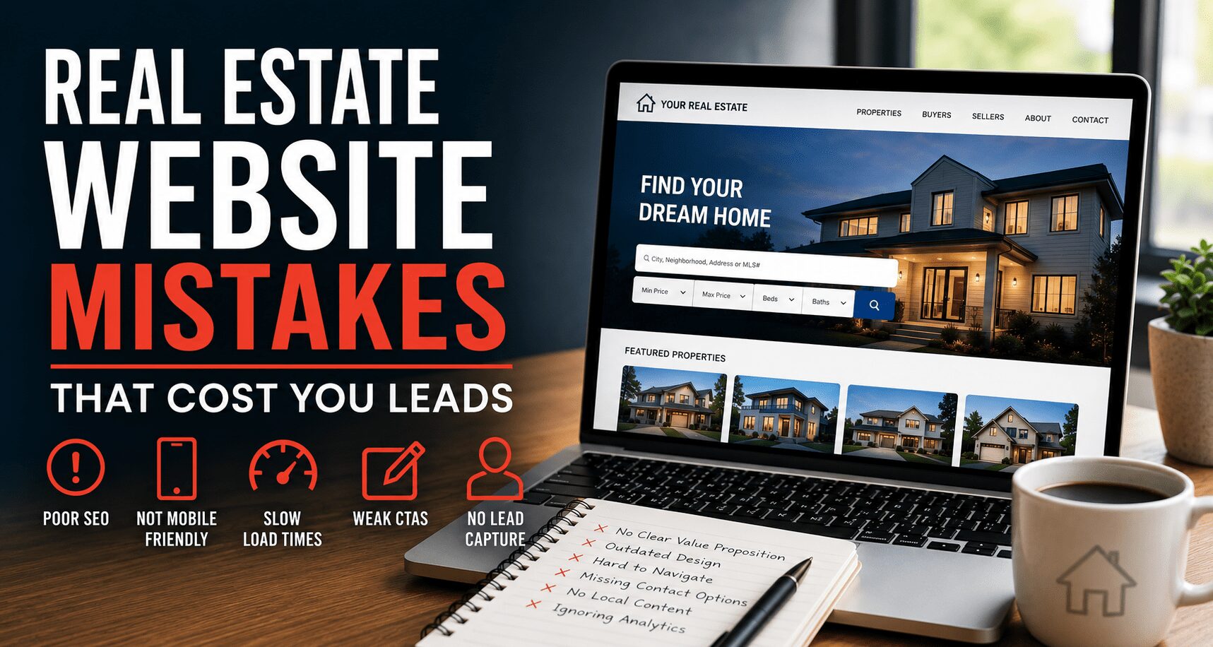 Real Estate Website Mistakes That Cost You Leads