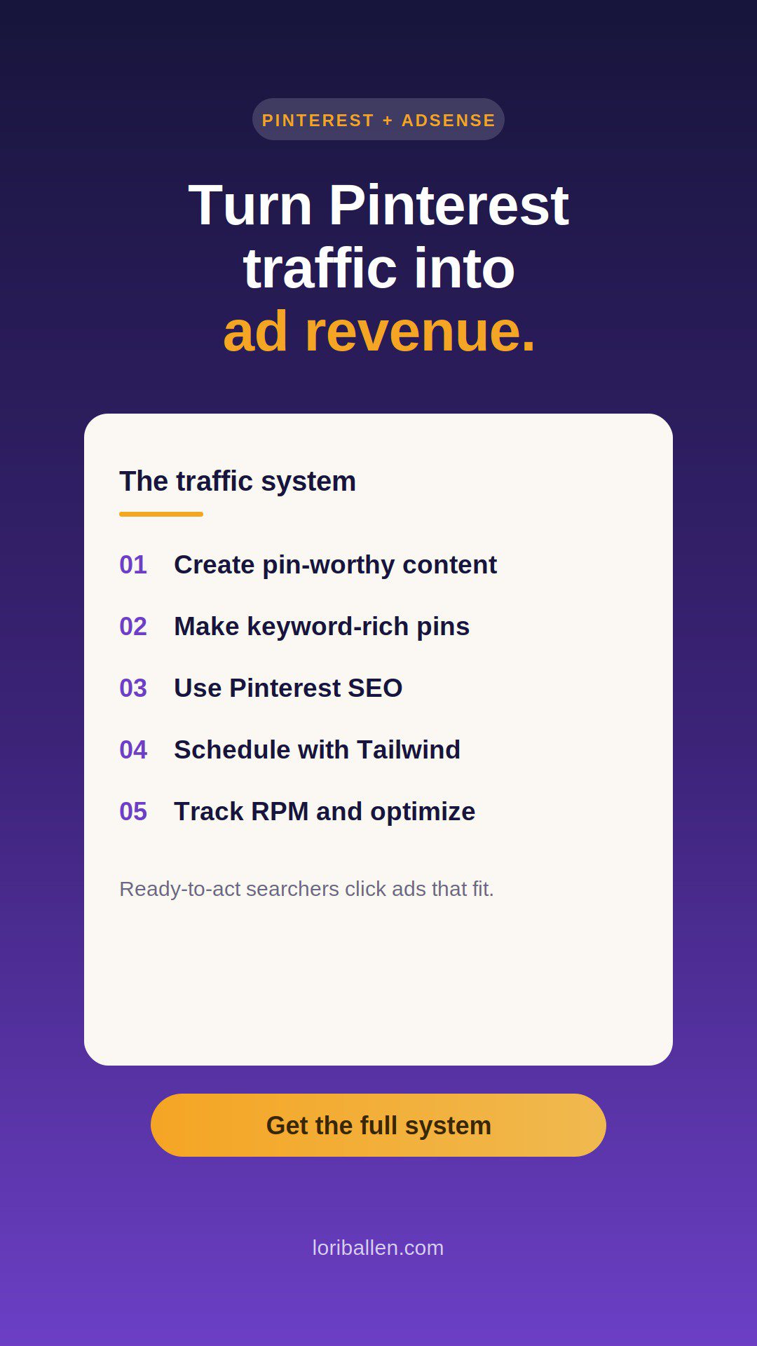 Turn Pinterest traffic into ad revenue