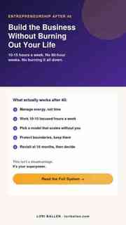 Entrepreneurship after 40: build a business without burning out your life, checklist pin