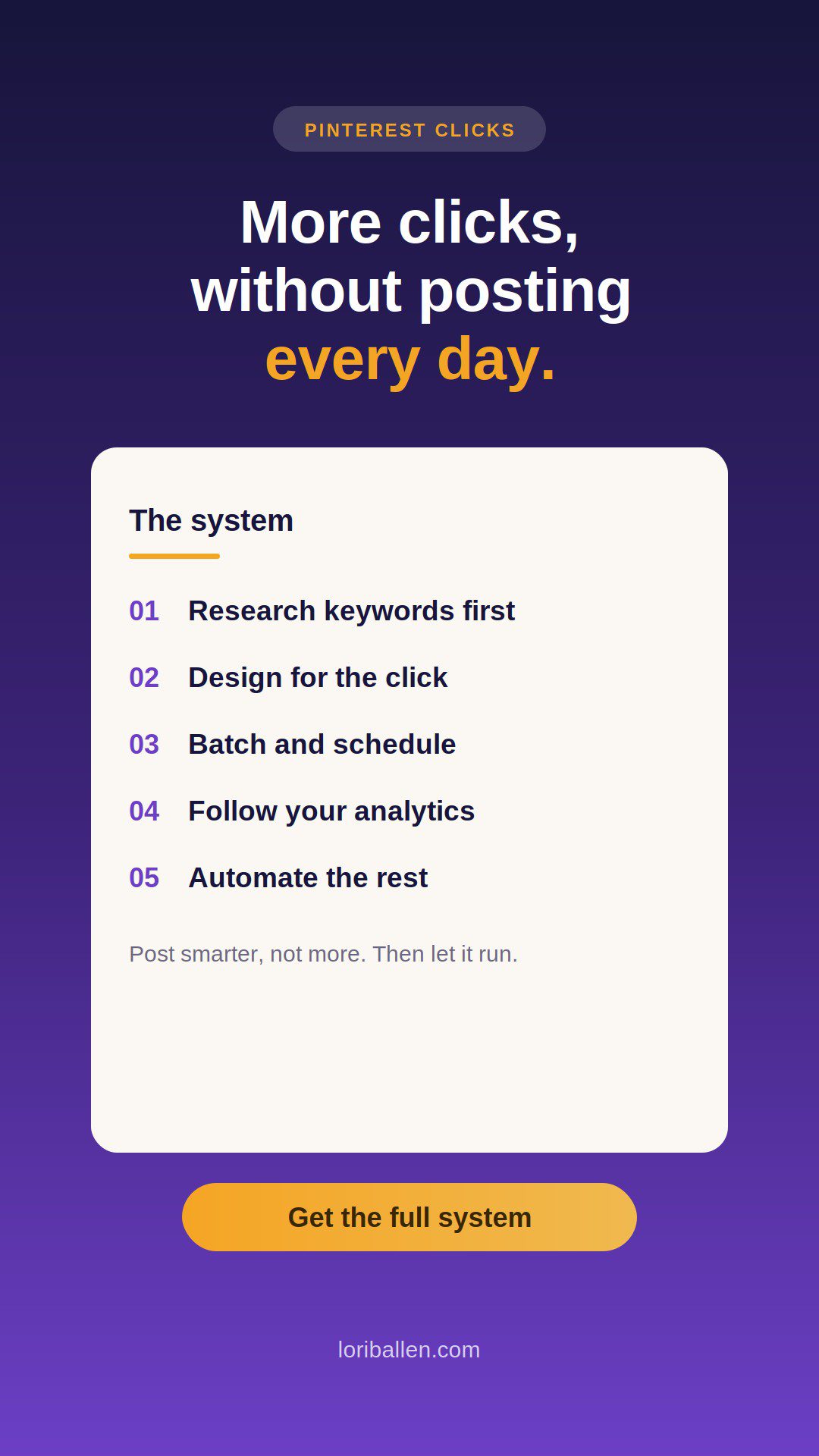Get more Pinterest clicks without posting every day