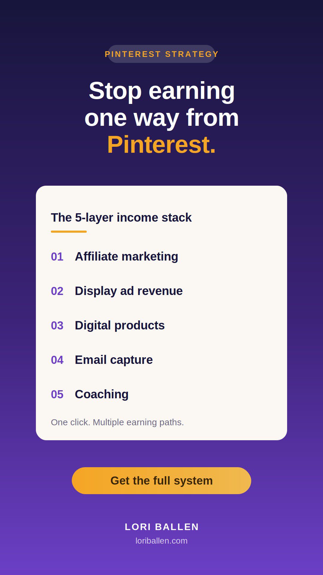 Pinterest strategy: the five-layer stacked income system