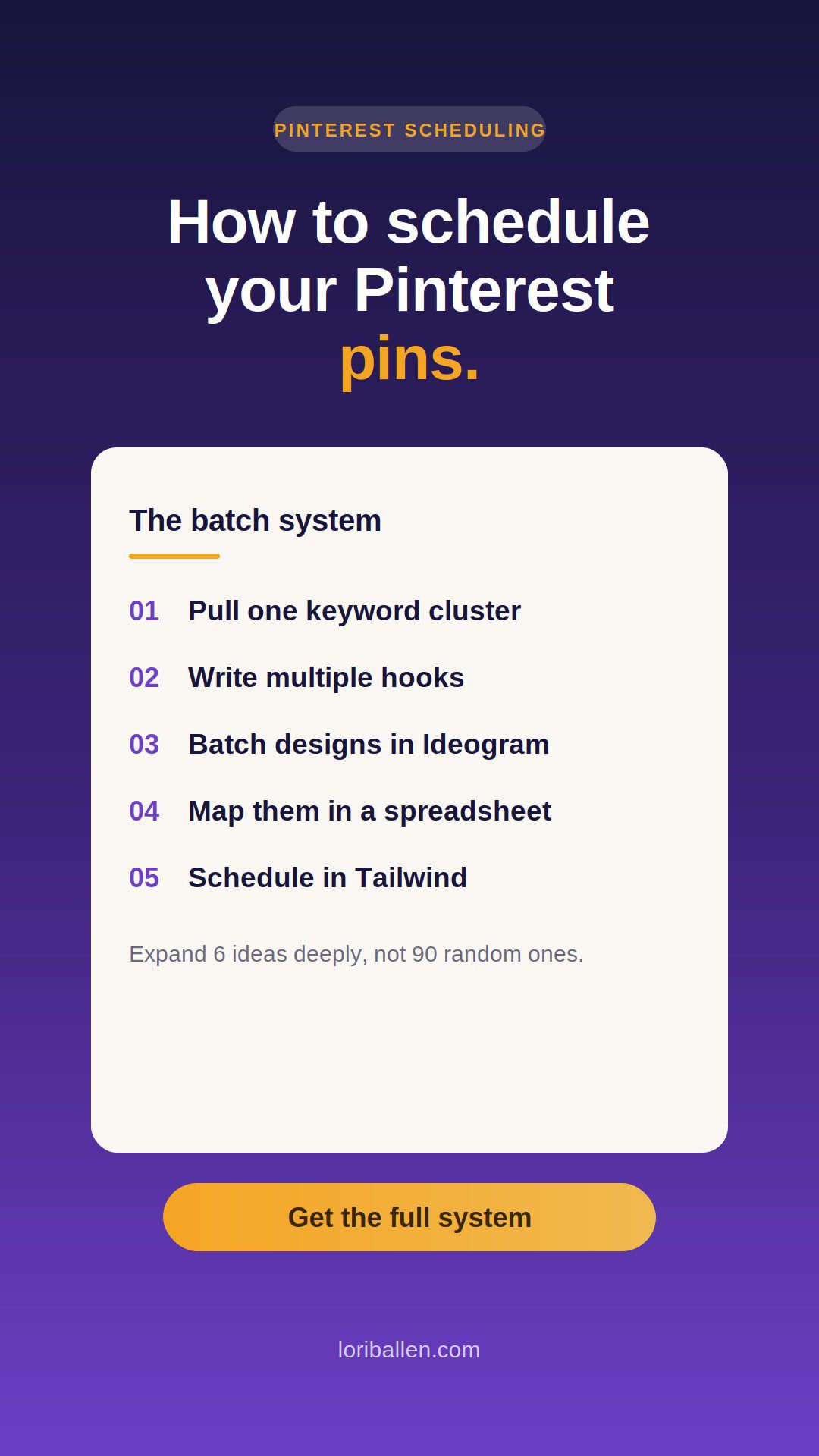 How to schedule your Pinterest pins: the batch system