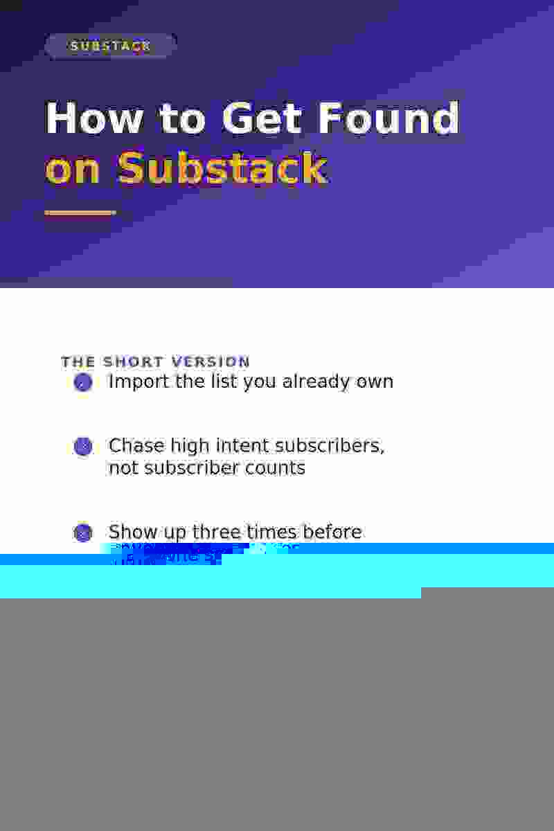 How to get found on Substack