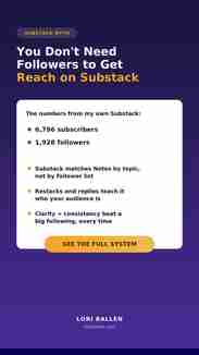 Pinterest pin: You don't need followers to get reach on Substack