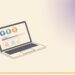 Clean modern flat illustration for a blog featured image: a laptop screen showing a simple community dashboard with member avatar circles, a course progress bar, and a pricing tier card. Warm cream background (#FBF8F3), a soft purple radial glow accent (#6C3FC5) in the upper right, a thin gold rule line (#F5A524) near the bottom. Minimalist creator-economy aesthetic, plenty of empty negative space, no text or letters anywhere in the image, wide 16:9 composition.